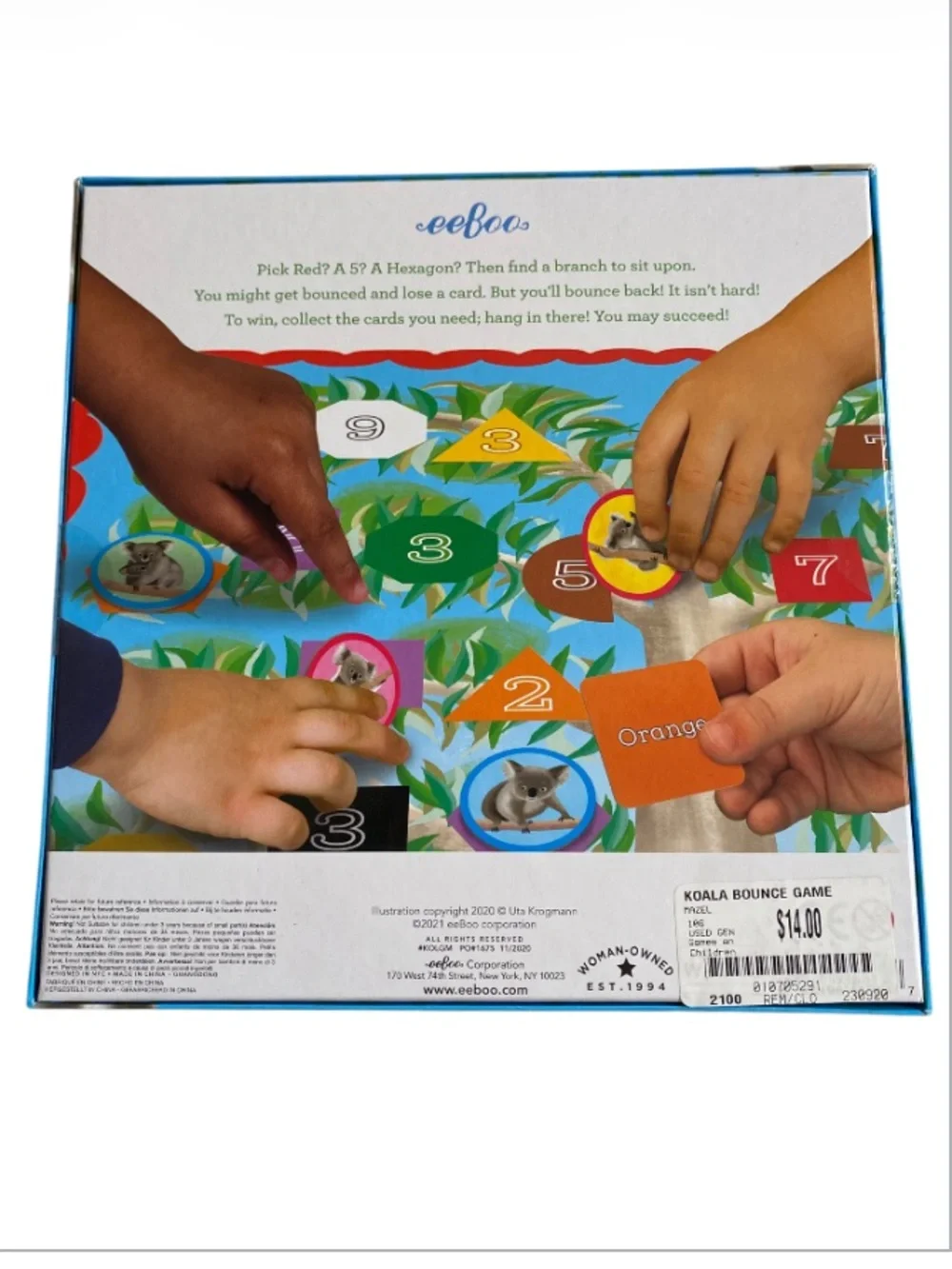 Koala Bounce Kids Board Game - Colorful Learning Game NEW